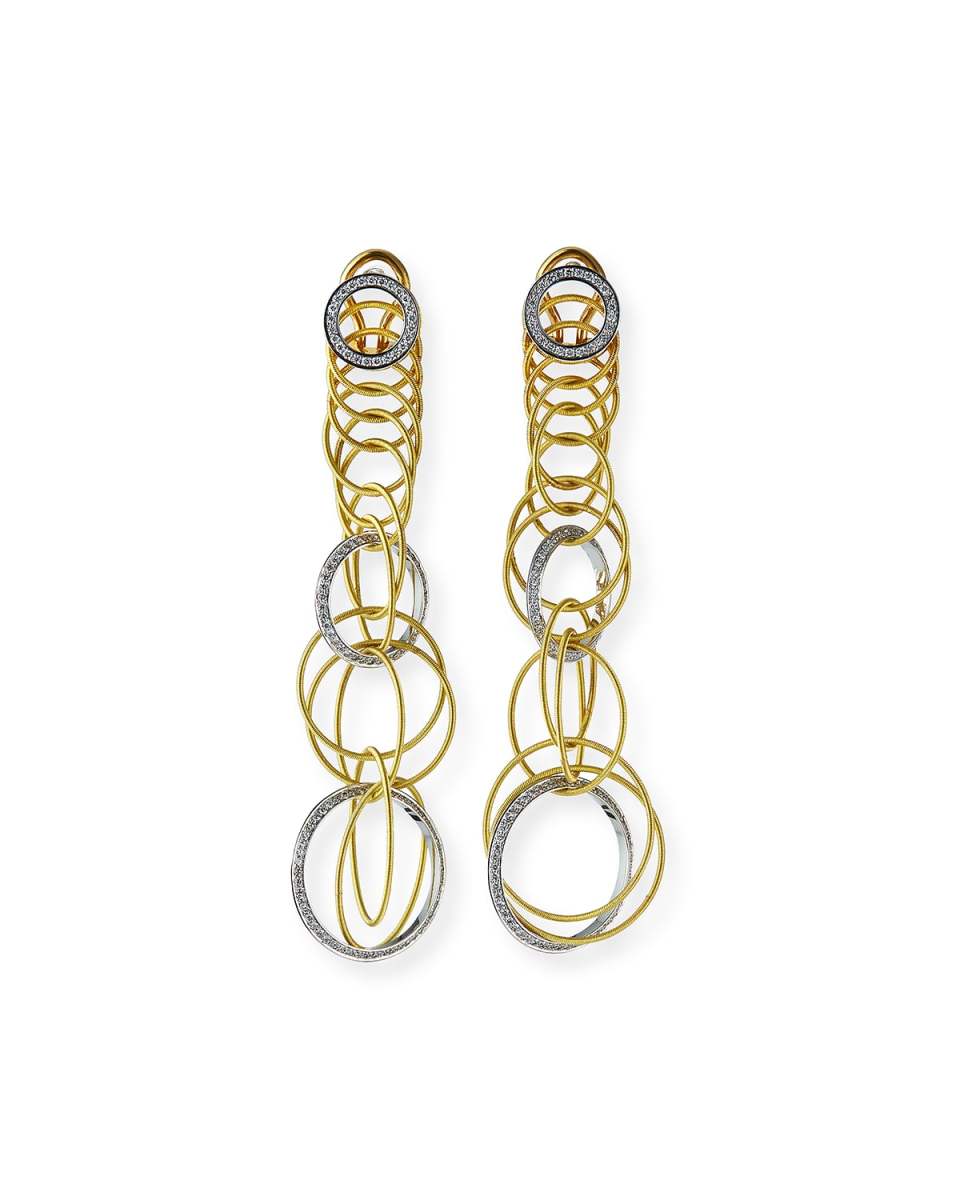 Hawaii Waikiki 18K Gold Diamond Drop Earrings